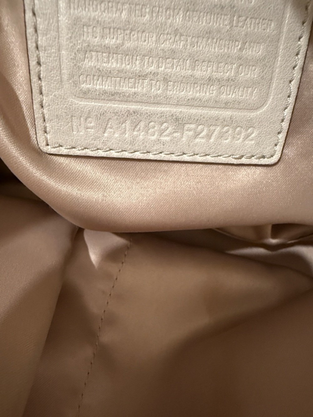 Coach Taylor Perforated Putty
White Leather Satchel
12"L x x x8"H - Picture 12 of 13